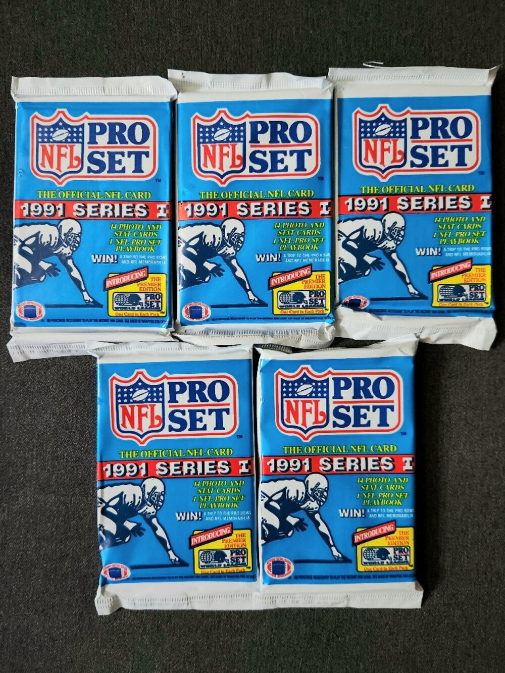 NFL Pro Set Sealed Packs Vintage Football Cards | 1991 Series I